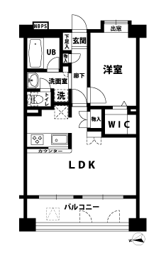 1LDKの間取図